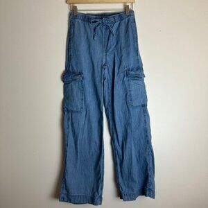 GAP Dawstring Soft Cargo Wide Leg Jean Style Pants